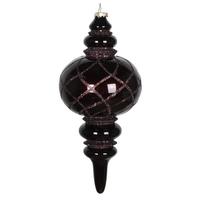 Vickerman 13" Chocolate Candy Glitter Net Finial Ornament