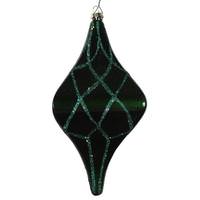 Vickerman 8" Emerald Candy Glitter Net Drop Ornament