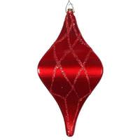 Vickerman 8" Red Candy Glitter Net Drop Ornament