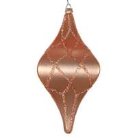 Vickerman 8" Rose Gold Candy Glitter Net Drop Ornament