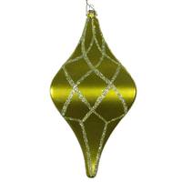 Vickerman 8" Lime Candy Glitter Net Drop Ornament