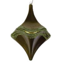 Vickerman 8" Olive Candy Glitter Drop Ornament