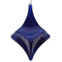 Vickerman 8" Cobalt Blue Candy Glitter Drop Ornament