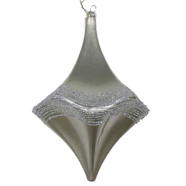 8" Limestone Candy Glitter Drop Ornament