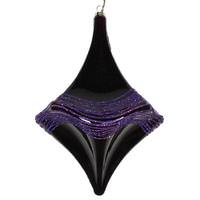 Vickerman 8" Plum Candy Glitter Drop Ornament