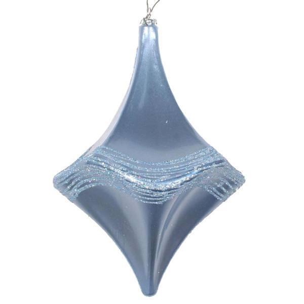 8" Periwinkle Candy Glitter Drop Ornament