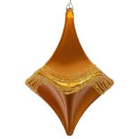 Vickerman 8" Antique Gold Candy Glitter Drop Ornament