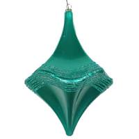 Vickerman 8" Teal Candy Glitter Drop Ornament