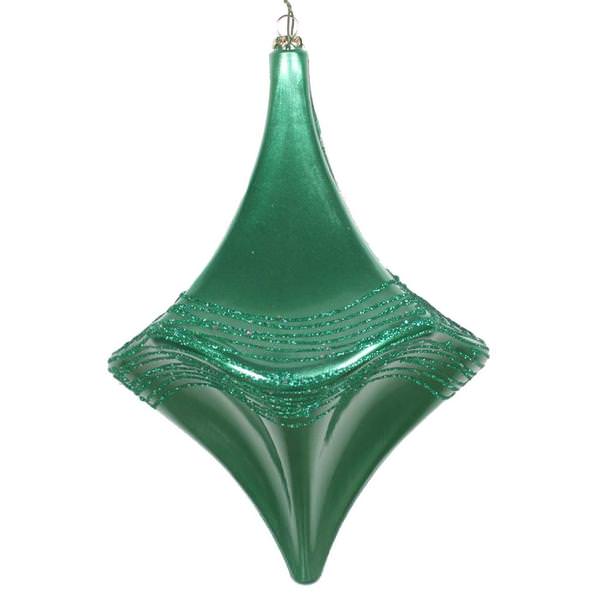 8" Seafoam Green Candy Glitter Drop Style Christmas Ornament