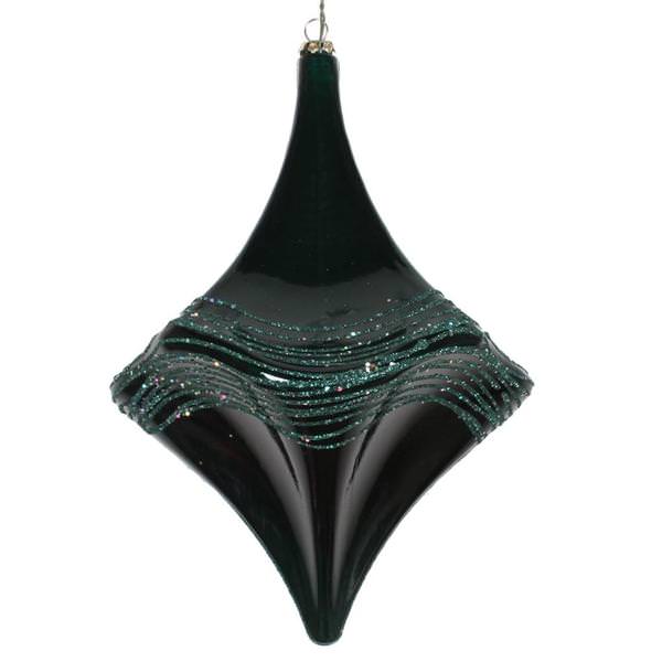 8" Sea Blue Candy Glitter Drop Ornament