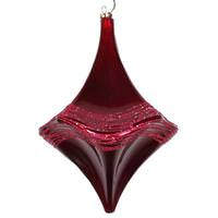 Vickerman 8" Burgundy Candy Glitter Drop Ornament