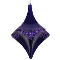 Vickerman 8'' Purple Candy Glitter Drop Ornament
