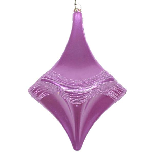 8" Orchid Candy Glitter Drop Style Christmas Ornament