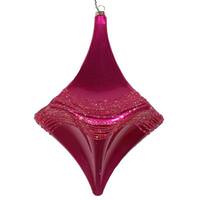 Vickerman 8'' Fuchsia Candy Glitter Drop Ornament