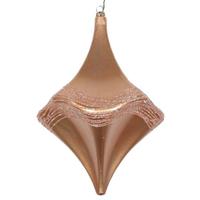 Vickerman 8" Cafe Latte Candy Glitter Drop Ornament