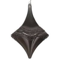 Vickerman 8" Gunmetal Candy Glitter Drop Ornament