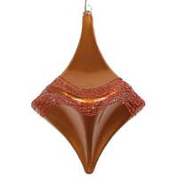 Vickerman 8" Copper Candy Glitter Drop Ornament