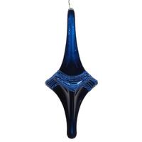 Vickerman 12"  Blue Candy Glitter Drop Ornament