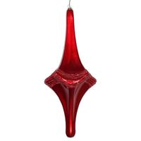Vickerman 12" Red Candy Glitter Drop Ornament