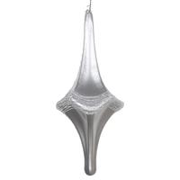 Vickerman 12" Silver Candy Glitter Drop Ornament