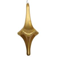 Vickerman 12" Gold Candy Glitter Drop Ornament