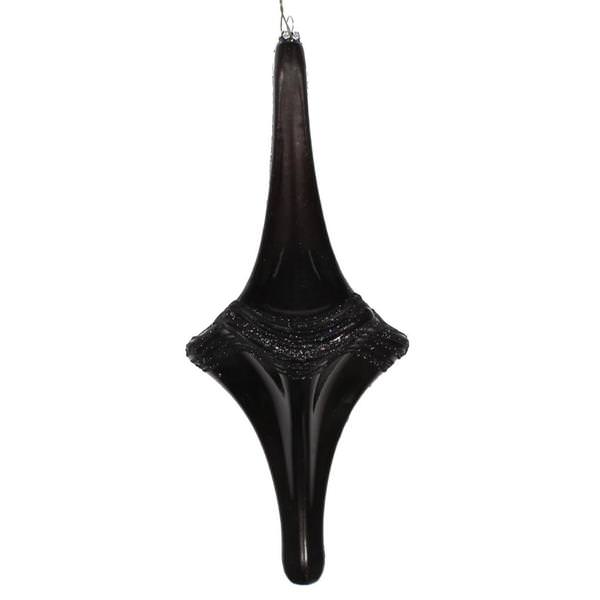 12" Black Candy Glitter Drop Ornament