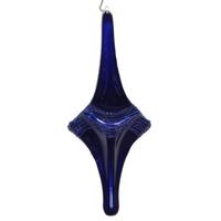 Vickerman 12" Cobalt Blue Candy Glitter Drop Ornament