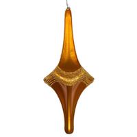 Vickerman 12" Antique Gold Candy Glitter Drop Ornament