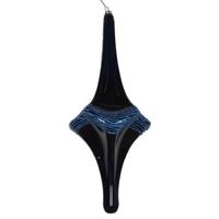 Vickerman 12" Midnight Blue Candy Glitter Drop Ornament