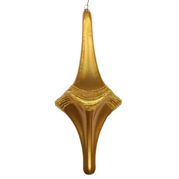 12" Honey Gold Candy Glitter Drop Ornament