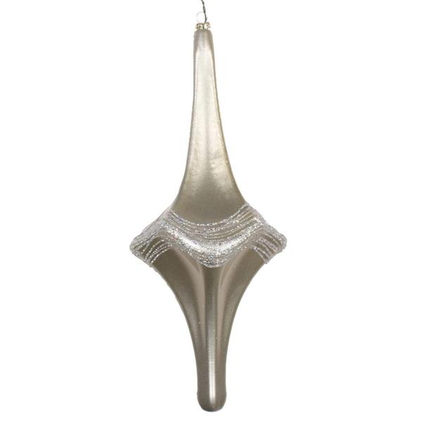 12" Champagne Candy Glitter Drop Ornament
