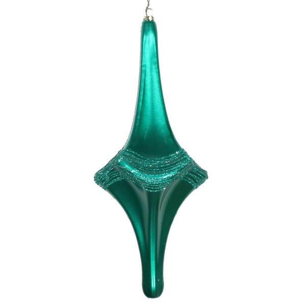12" Teal Candy Glitter Drop Ornament