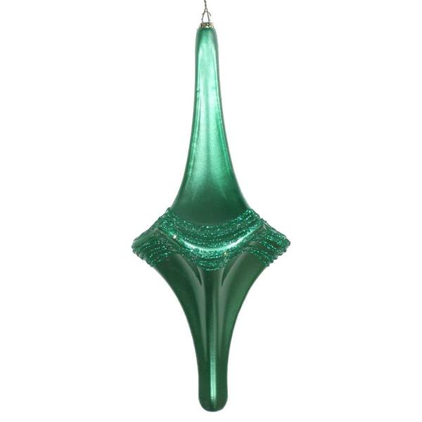 12" Seafoam Green Candy Glitter Drop Style Christmas Ornament