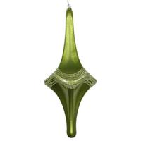 Vickerman 12" Celadon Candy Glitter Drop Ornament