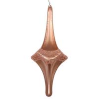 Vickerman 12" Rose Gold Candy Glitter Drop Ornament