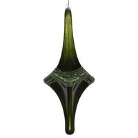 Vickerman 12"  Moss Green Candy Glitter Drop Ornament
