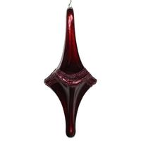 Vickerman 12" Burgundy Candy Glitter Drop Ornament