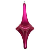 Vickerman 12'' Fuchsia Candy Glitter Drop Ornament