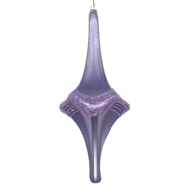 12" Lavender Candy Glitter Drop Ornament