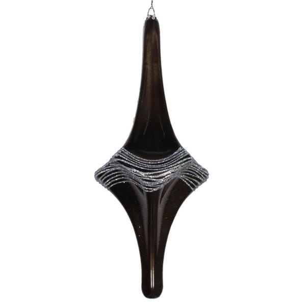 12'' Pewter Candy Glitter Drop Ornament