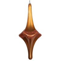 Vickerman 12" Copper Candy Glitter Drop Ornament