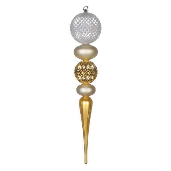 26" Champagne / Silver / Gold Durian Finial Ornament
