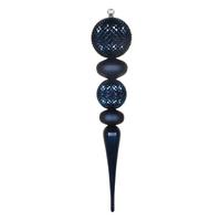 Vickerman 26" Midnight Blue Candy/Matte Finial Ornament