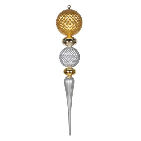 33" Champagne / Silver / Gold Durian Finial Ornament