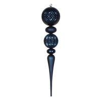 Vickerman 33" Midnight Blue Candy/Matte Finial Ornament