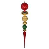Vickerman 42" Red / Green / Gold Durian Finial Ornament