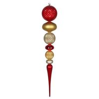 Vickerman 42" Red / Gold / Champagne Durian Finial Ornament