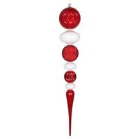 Vickerman 42" Red / White Durian Finial Ornament