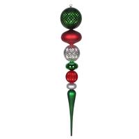 Vickerman 42" Red / Silver / Green Durian Finial Ornament