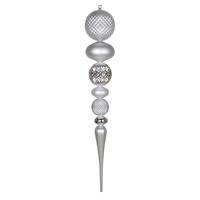 Vickerman 42" Silver Candy/Matte Durian Finial Ornament